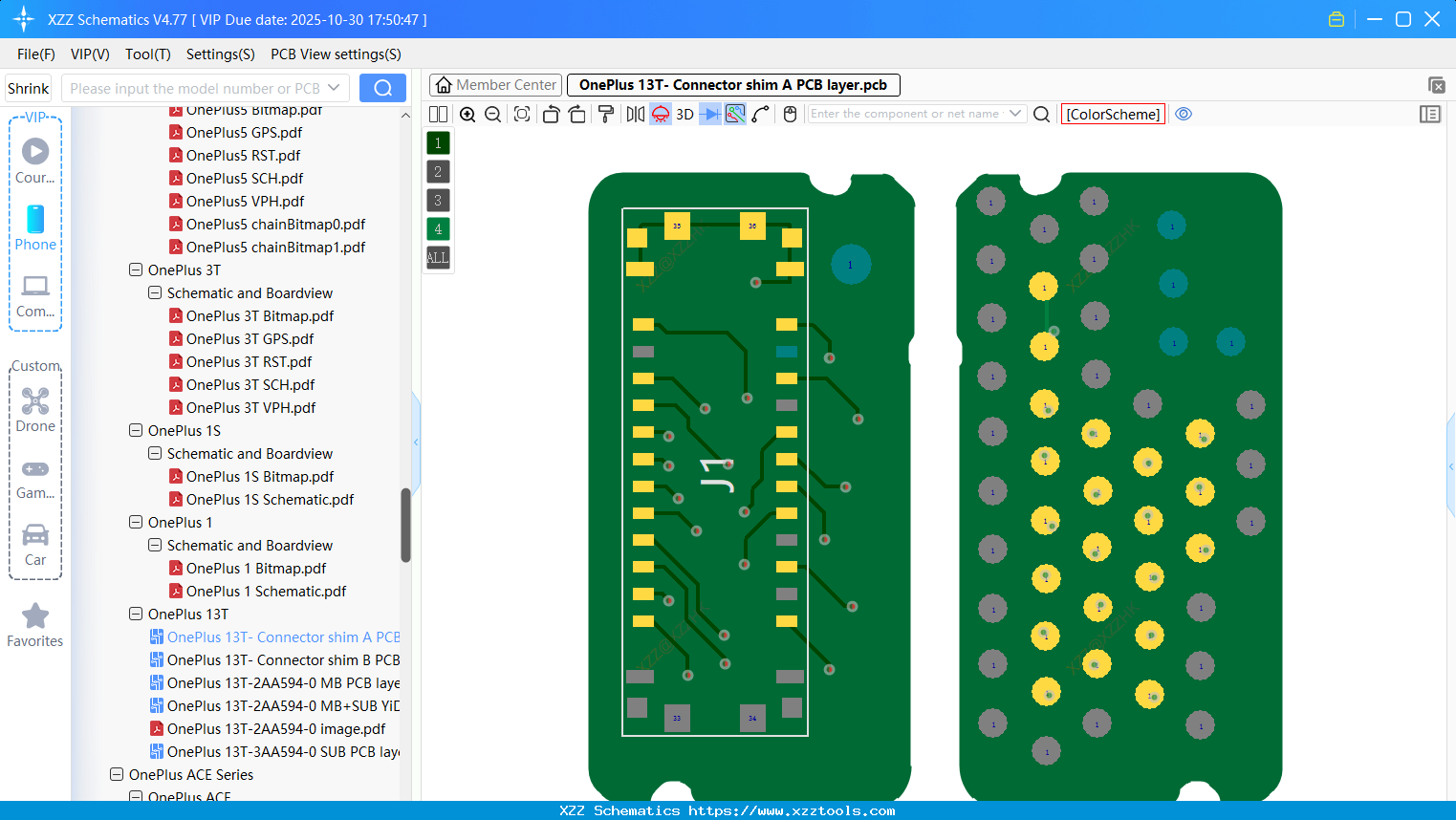 OnePlus 13T- Connector Shim A PCB Layer